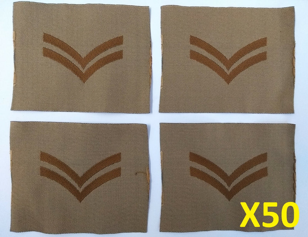 Operation Telic Chevrons Patches Corporal 2 Bar Genuine British Issue X50 Badges