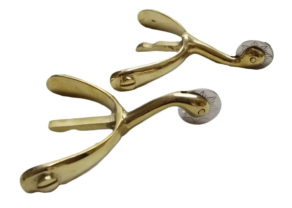 Swan Neck Spurs Short British Army / Officers Boots Brass / Gold Finish