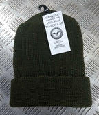 Genuine US Army Green Beanie Hat / Watch Cap / Skullcap 100% Wool - NEW