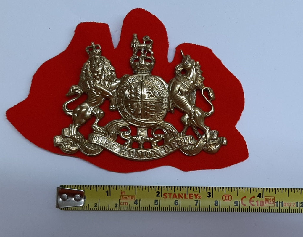 HCav Coat of Arms Badge Large General Service Scarlet Felt