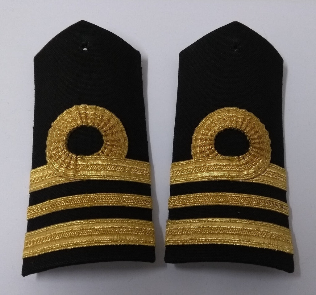 Naval Style Shoulder Boards Epaulette Leather Backed Fancy Dress