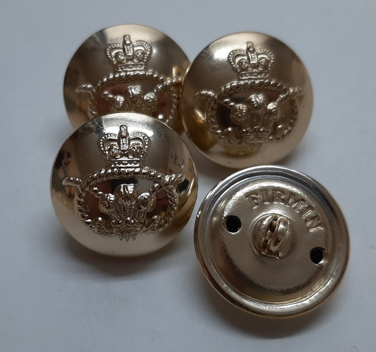 British Army Staffordshire Regiment Insignia Buttons For Officers or Great Overcoats X4