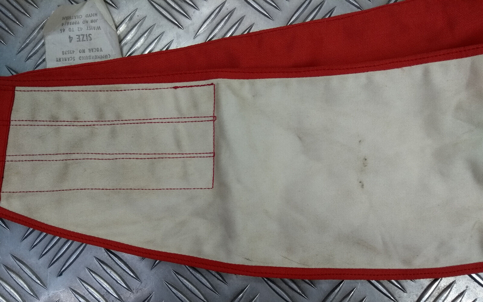 Cummerbund Issue Officers Mess Dress Waist Red Scarlet Waist 42-46"
