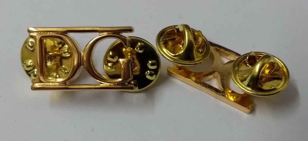 Genuine British Army Issue DG Dragoon Guards Shoulder Title Badges 1 Pair - NEW