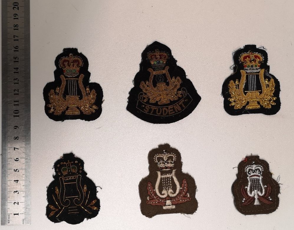 Crown & Lyre British Forces Musician & Bandsman Embroidered Patches joblot of 6