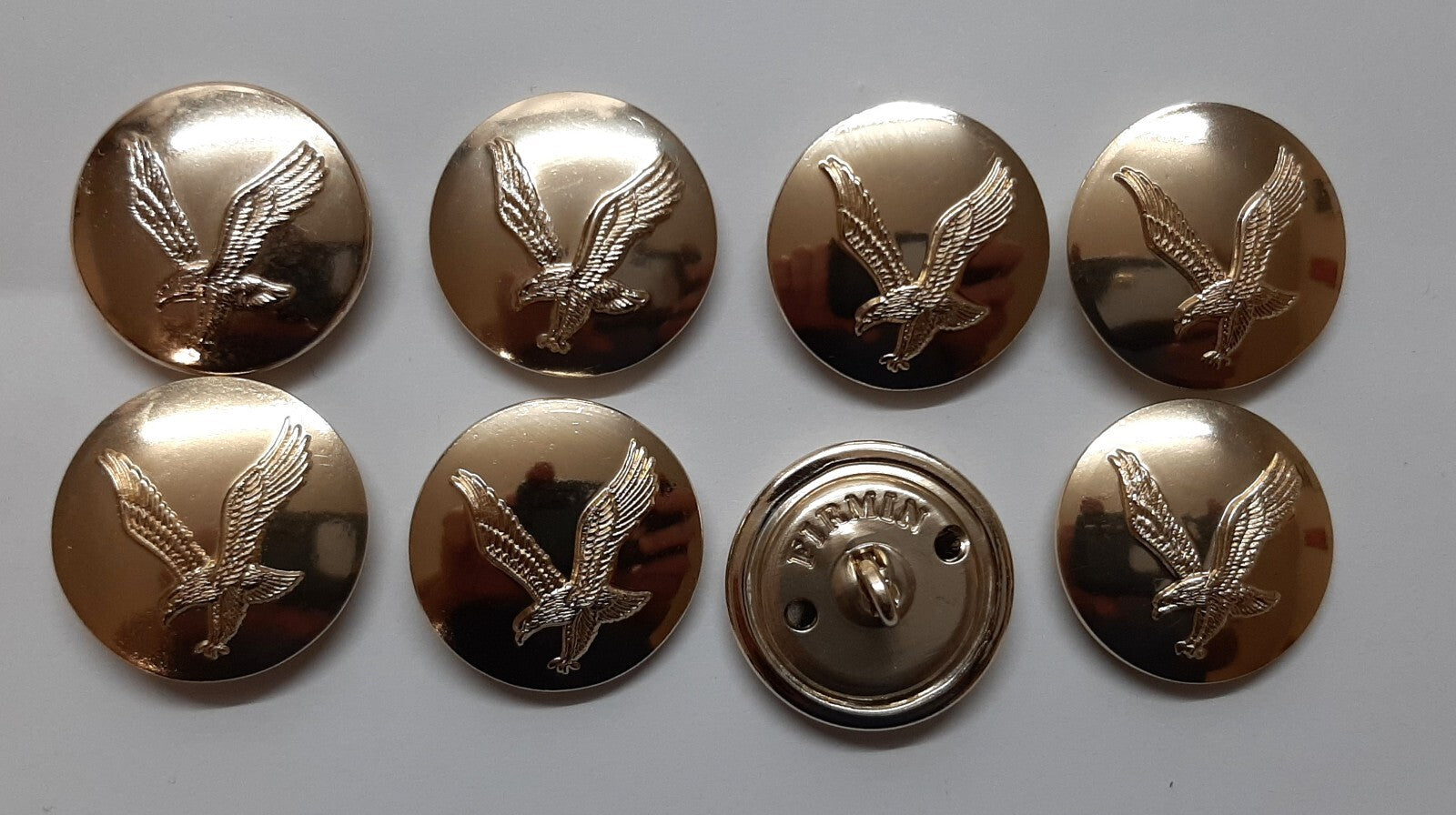 AAC Large Buttons British Army Air Corps Insignia 40L Gold No1/2 Dress X8