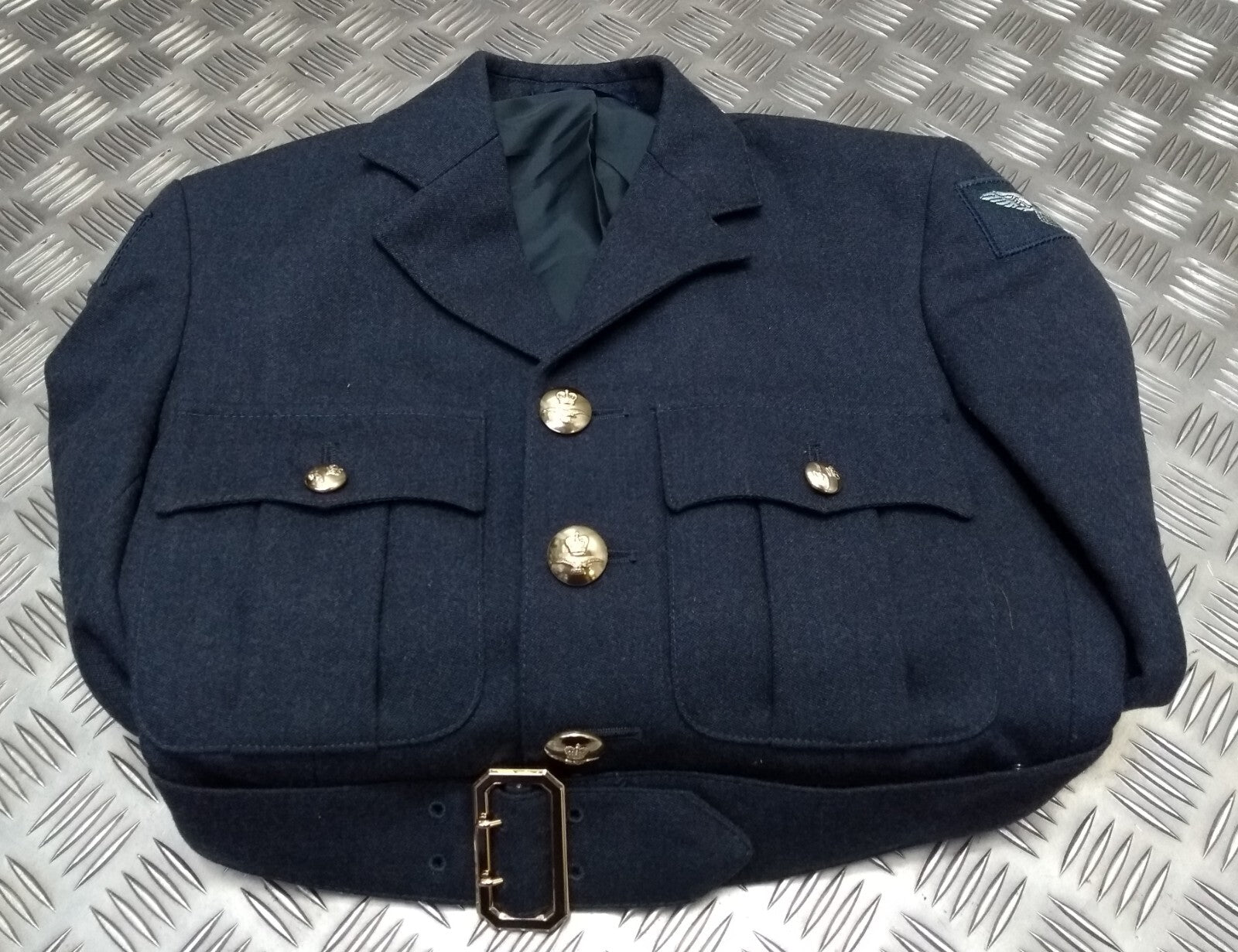 RAF No1 Jacket Royal Air Force Style Blue Grey Colour With Belt Size 84cm Short