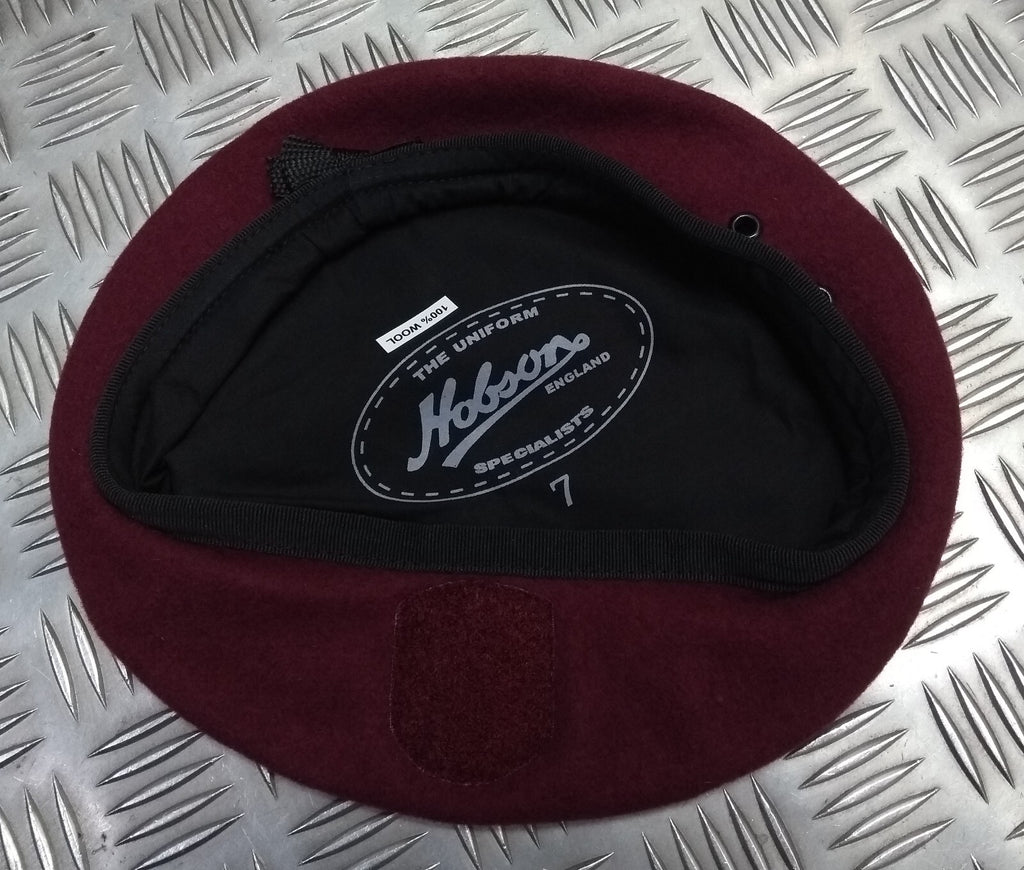 Abu Dhabi Beret Maroon Hobson of England Lined Wool Uniform Cap New Old Stock