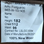 No2 Captain Rank FAD Footguards British Army Irish Guards Jacket 182/112cm