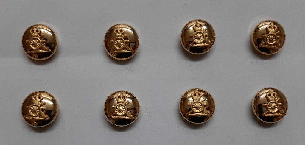 Royal Artillery Buttons 22L Small British Army Mounted R.A Cannon Insignia