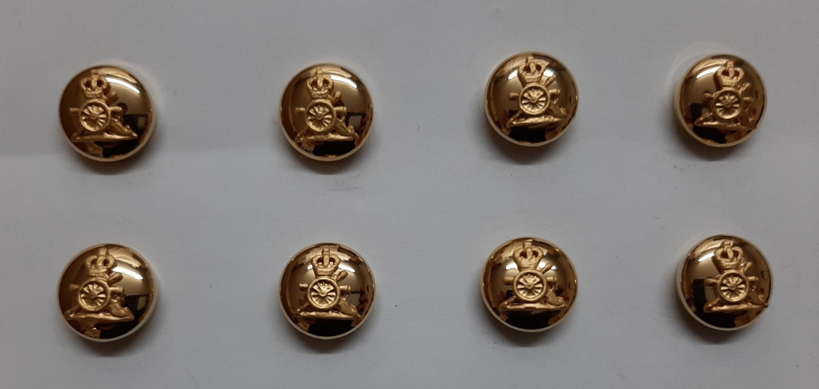 Royal Artillery Buttons 22L Small British Army Mounted R.A Cannon Insignia