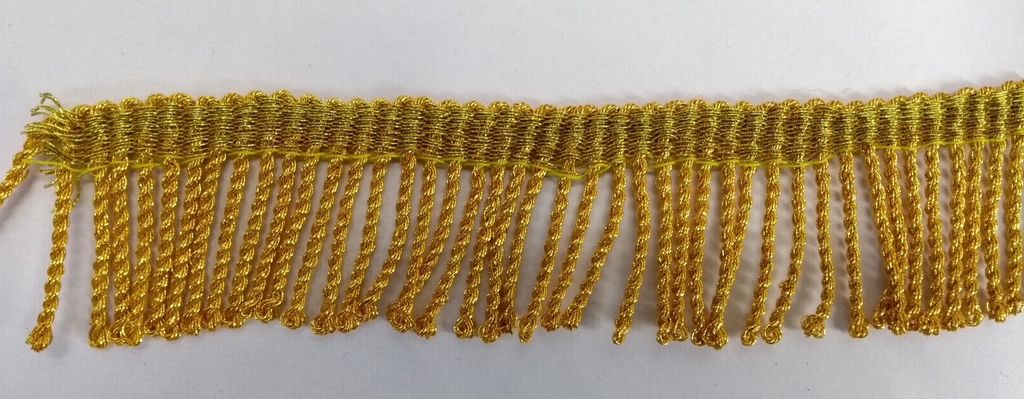 Gold Mylar Thread Fringe 28mm Drop / Epaulette Fringe