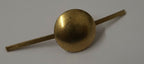 Vintage Buttons Half Dome Split Pin Brass Coloured 1/2" Two Prong X4 ASBT302