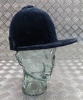 Patey Cap Navy Velvet Covered Hand Made - Navy Hunt Cap Riders Show Cap 59cm