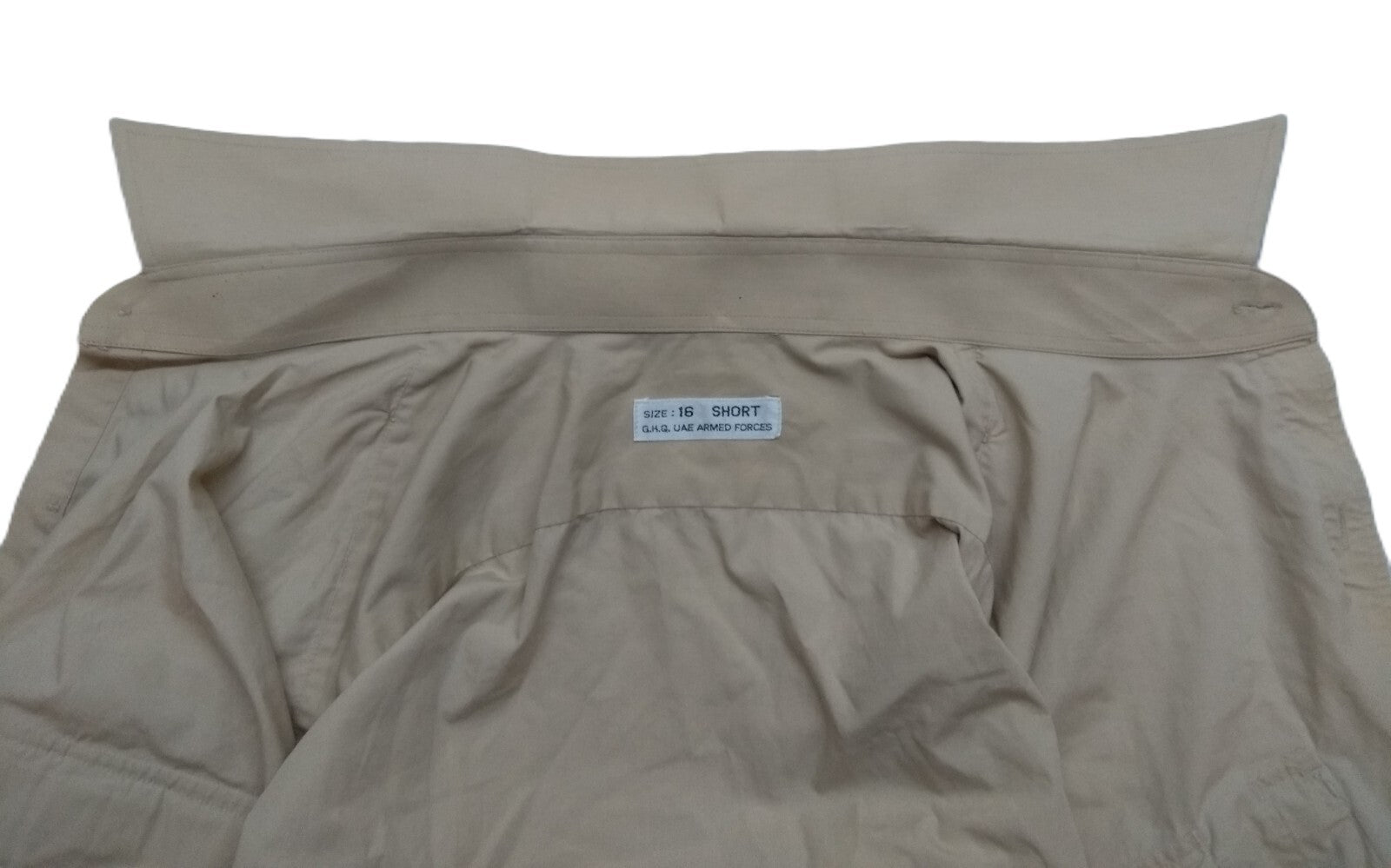 UAE Shirt Beige Short Sleeve Dress Size 16" / 41cm