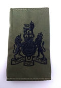 British OD WARRANT OFFICER Rank Slides Epaulettes Inverted