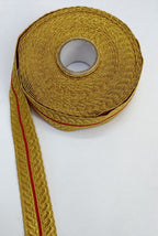 Gold Red Cotton Metalised Polyester Lace Genuine British Made Issue