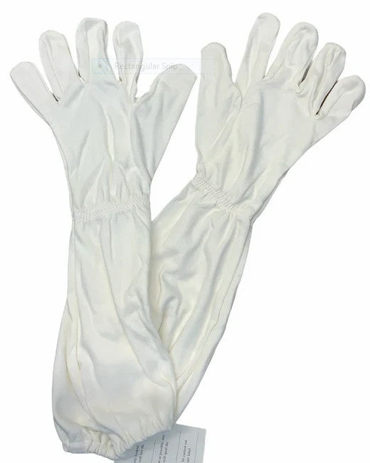Anti-Flash White Fire Resistant Treated Cotton Fabric Gauntlet Gloves