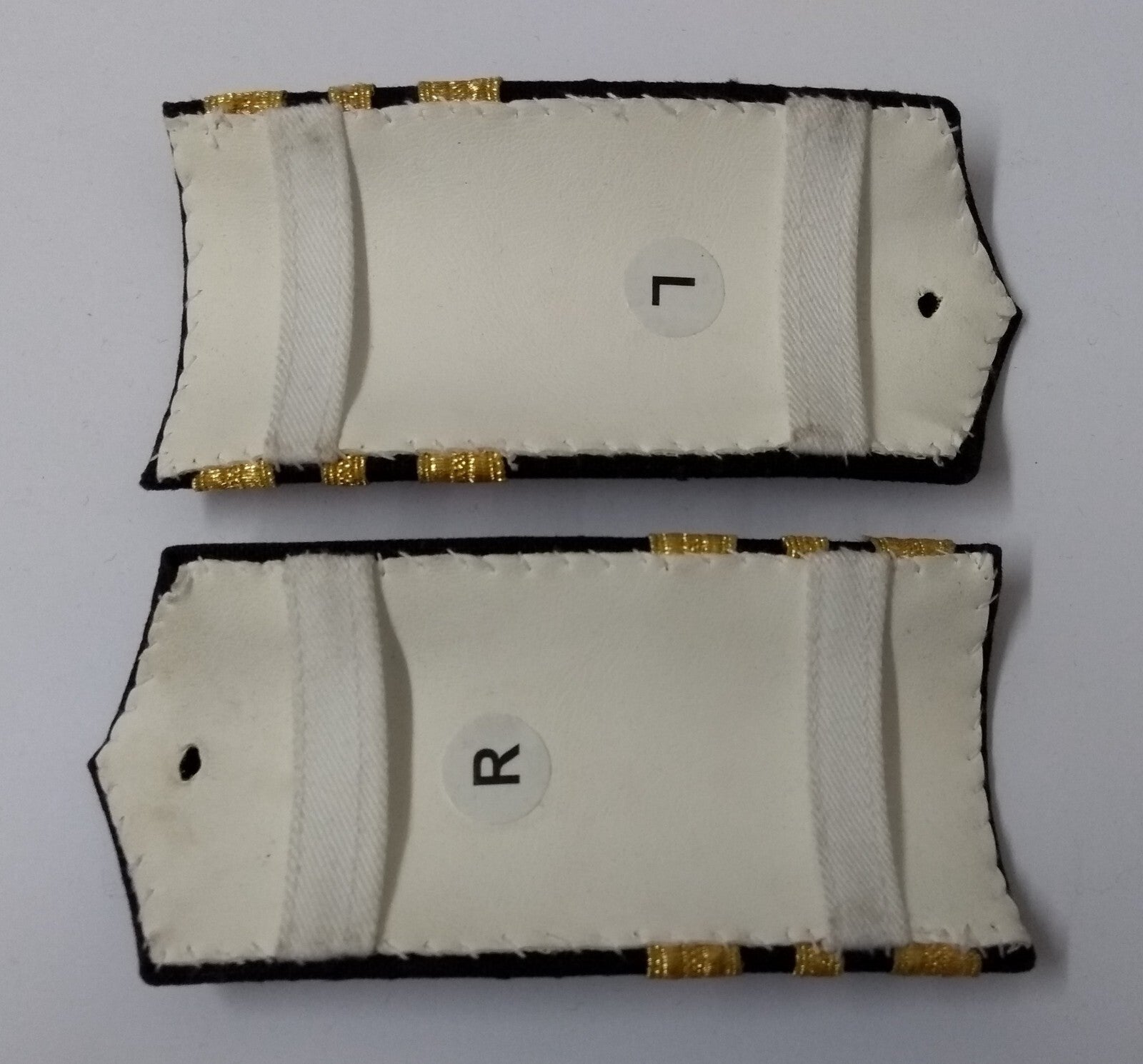 Naval Style Shoulder Boards Epaulette Leather Backed Fancy Dress