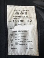 British Army Rifles No1 Jacket Green Dress Uniform - Size 188/96/80cm