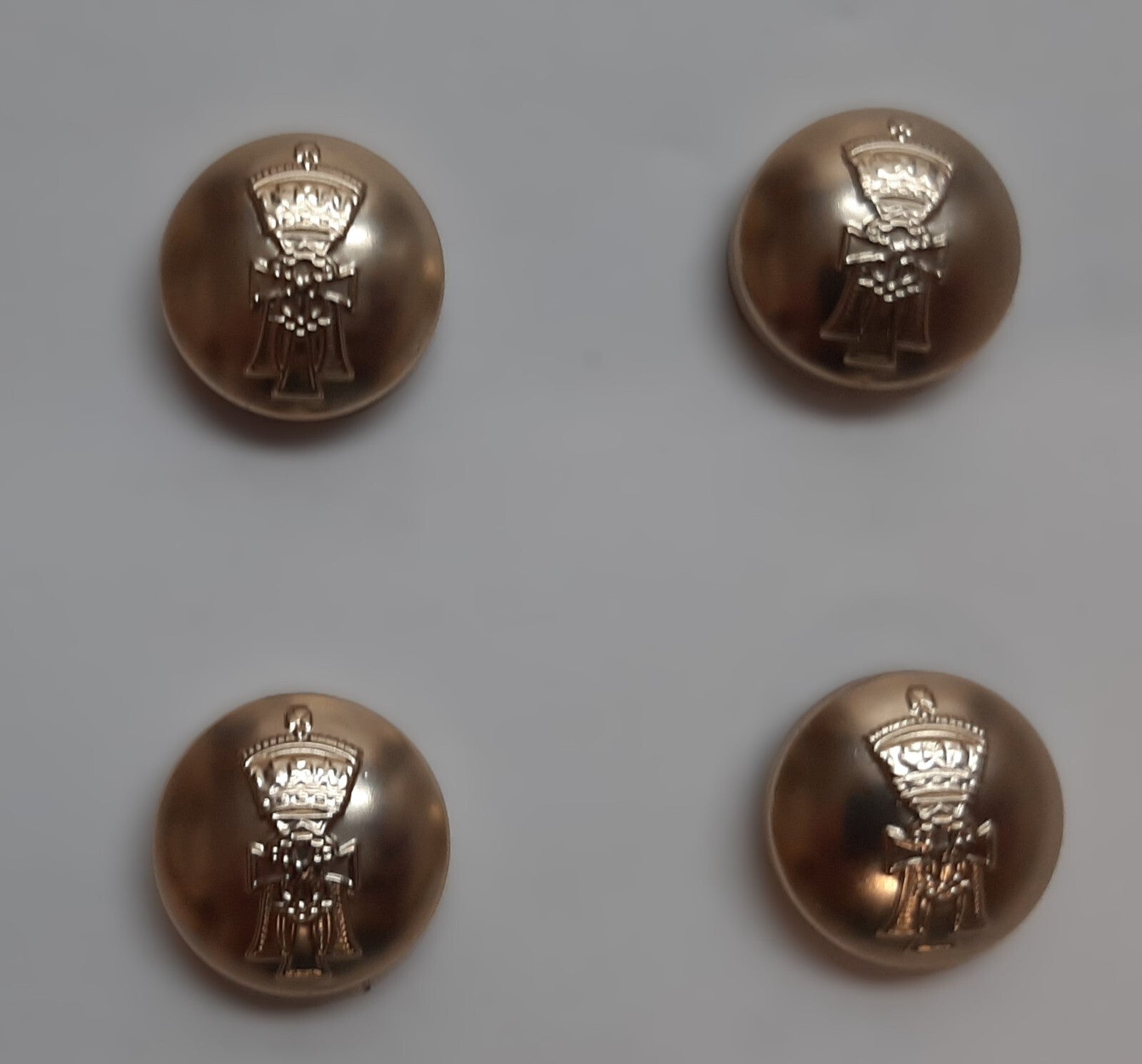 Yorkshire Regimental Buttons X4 Small Size 22L Dress British Army Insignia