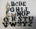 British Made Issue Snap Pin ½" Chrome Shoulder or Collar Letters A-Z