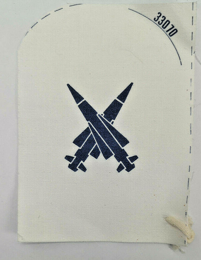 Royal Navy Missileman, Blue On White Printed Branch Specialisation Patch