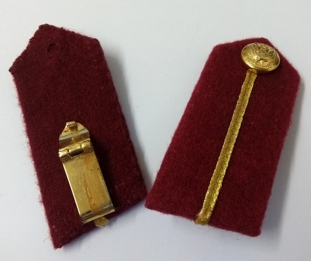 Abu Dhabi Officer Rank Collar Boards Gorgets & Insignia Buttons With Snap Clips