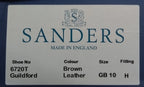 Sanders Guilford Shoes Brown Leather British Semi Brogues Gibson UK 10