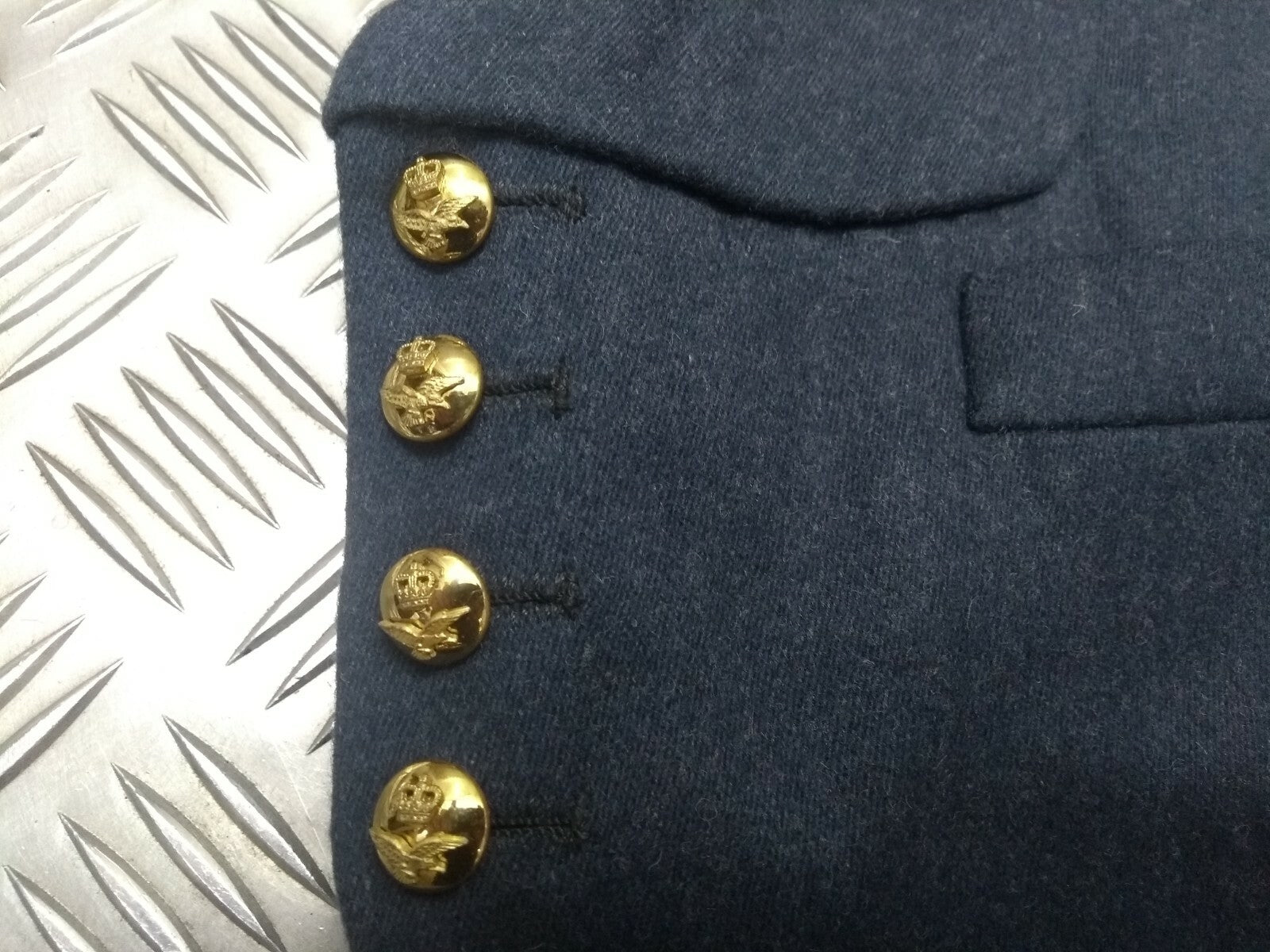 RAF Royal Air Force Vintage Mess Dress Waistcoat Airforce Blue Grey Colour
