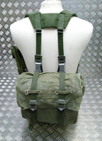 Genuine Vintage Army Webbing Set / Battle Pack Belt And Pouches Heavy Canvas G2