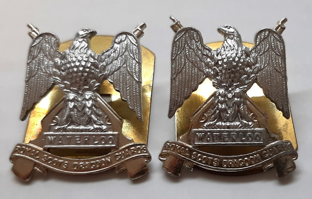 RSDG Collar Dogs British Army No2 Dress Royal Scots Dragoon Guards Split Pin