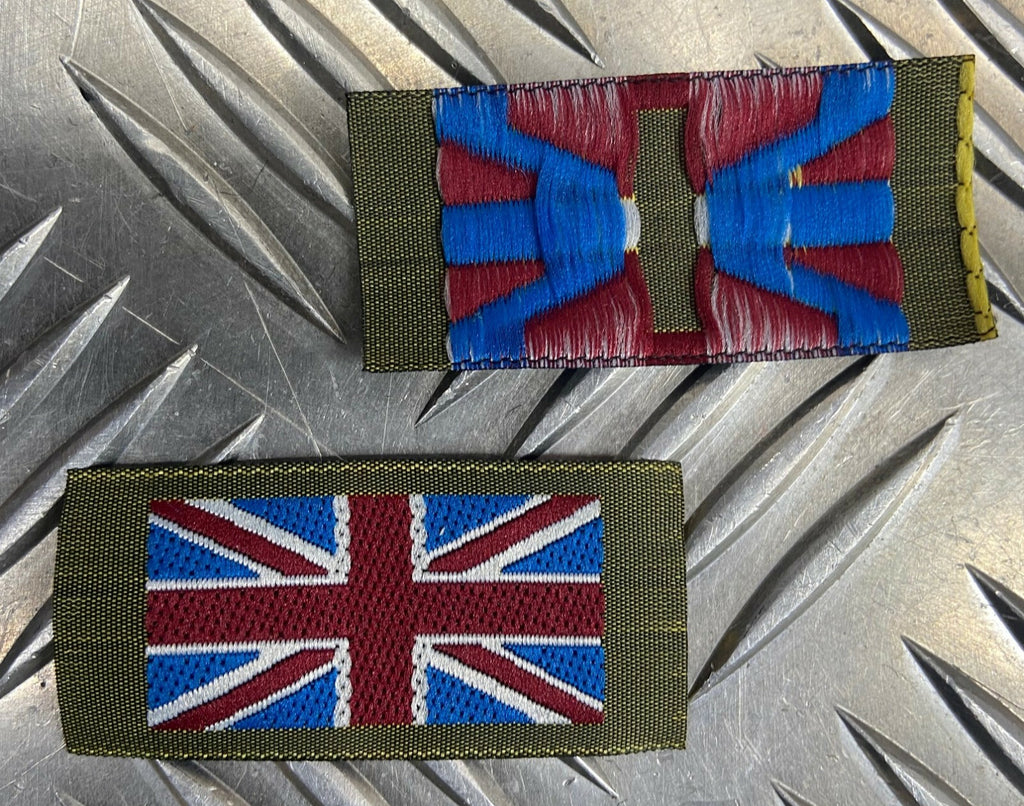 Genuine British Forces / Army Union Jack Flag Shoulder Patch / Badges X 2 FLG01