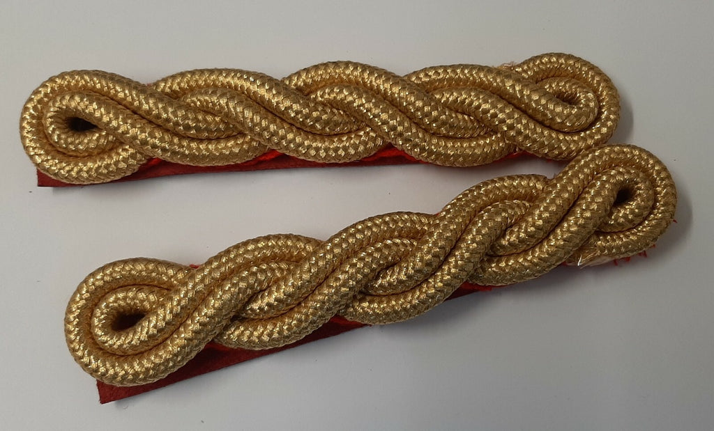 British Made Army Issue no Rank Ceremonial Gold Wire Cords Shoulder