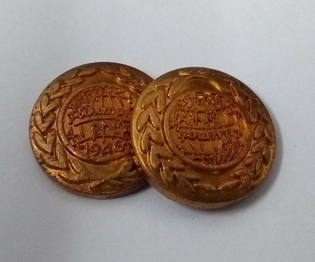 Genuine Vintage Classic British Triumph Car Company 1946 Buttons 1 Pair ASBT133