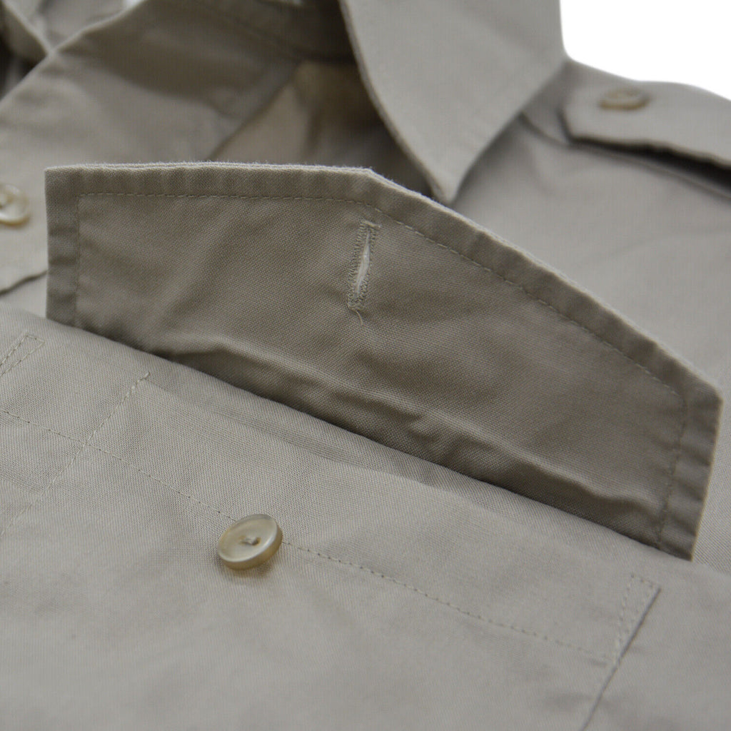 Stone Army Shirt Long or Short Sleeve British Army With Rank Insignia Present
