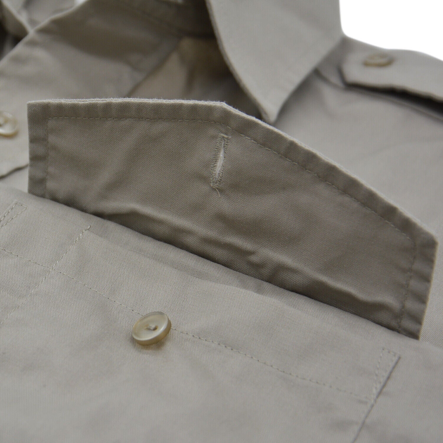 Stone Army Shirt Long or Short Sleeve British Army With Rank Insignia Present