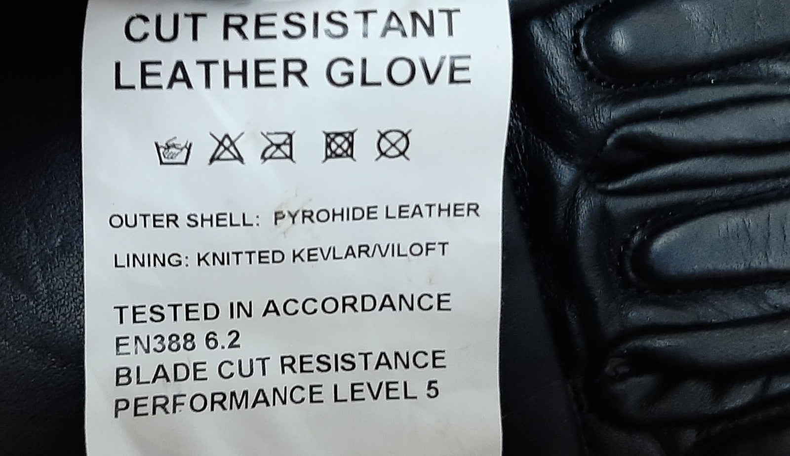 Cut Resistant Gloves Leather Knuckle and Back Hand Protection Riot Public Order