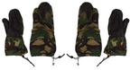 Woodland Camo Extreme Cold Weather Mittens Outer & Inner set Size Medium