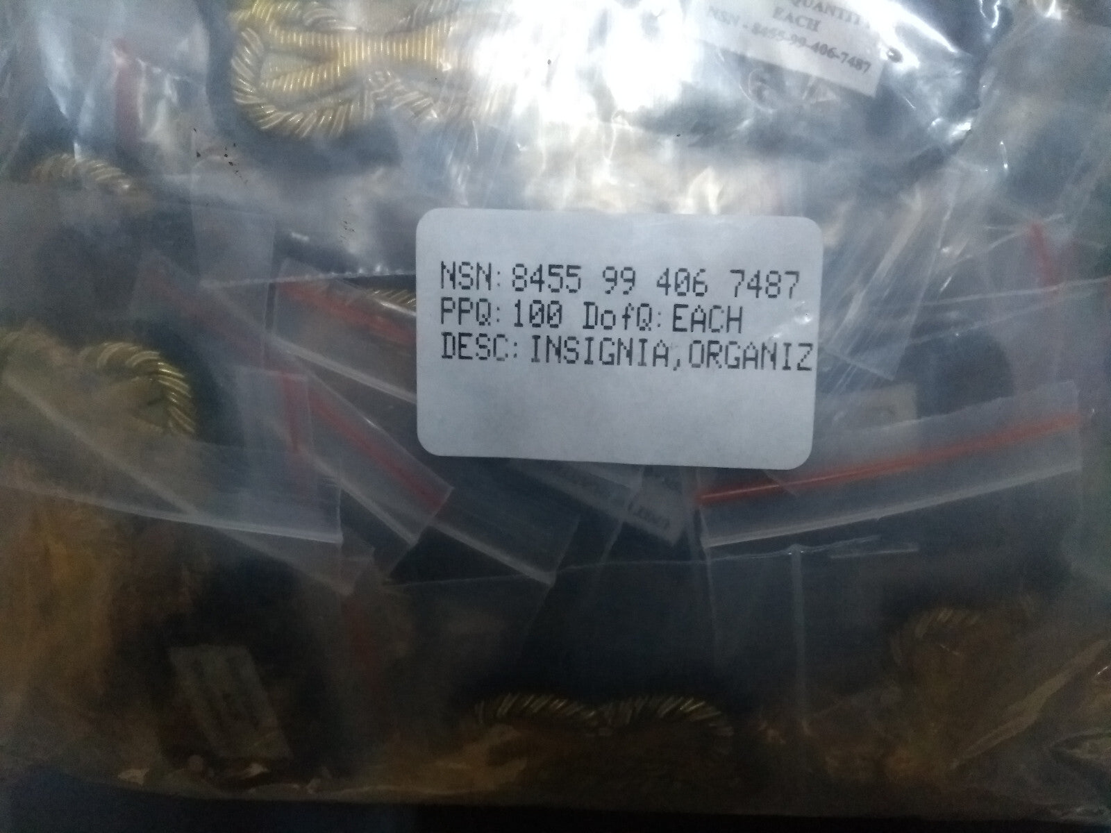 The Mercian Regiment Gilt Wire Arm Patches British Army Issue No1 x 50 Pairs NEW