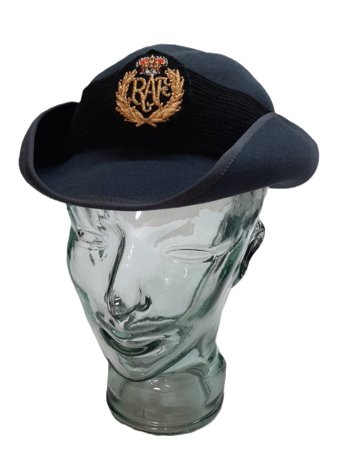 Tricorn Hat RAF Royal Air Force Blue Grey Colour Female Headwear with Badge Size 53cm