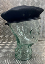 Black Beret Cap British Made General Service Dress No Insignia - All Sizes