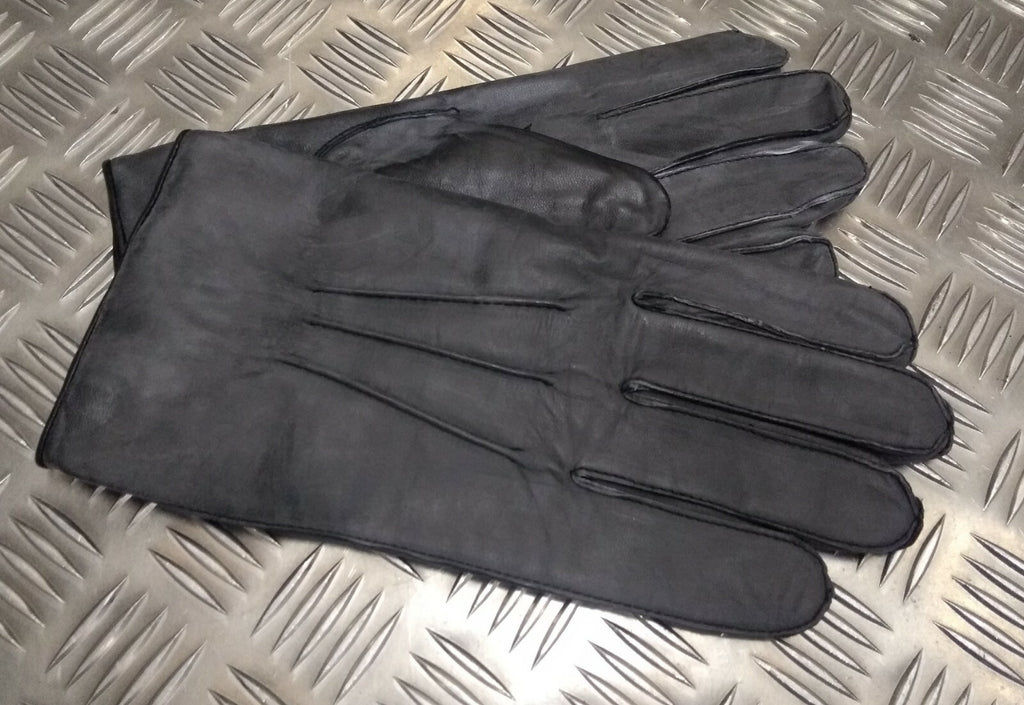Style Black Leather Soft Lined 3 Dart Parade Gloves All Sizes