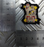Light Dragoon Mess Dress Collar Badge Gilt Wire Embroidered 1 Pair - NEW