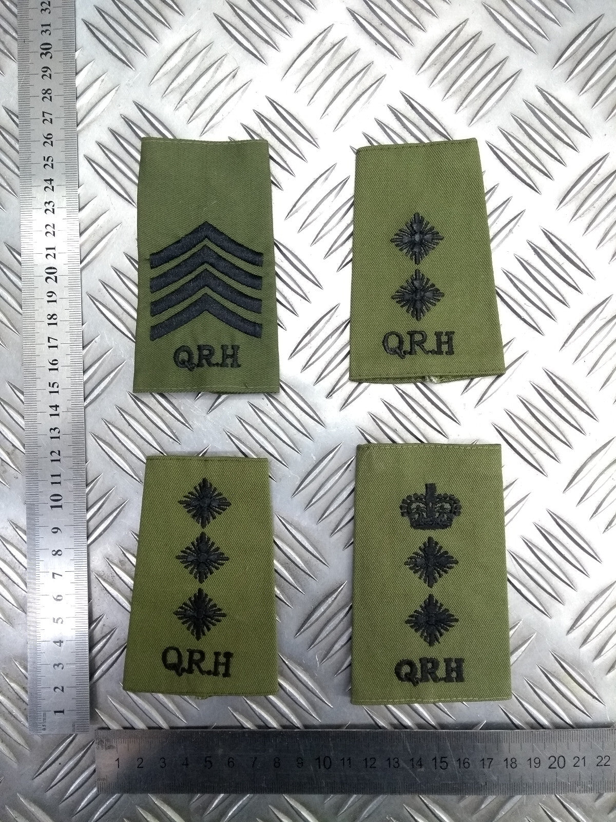Queen's Royal Hussars QRH OD Green Slides Genuine British Army - NEW