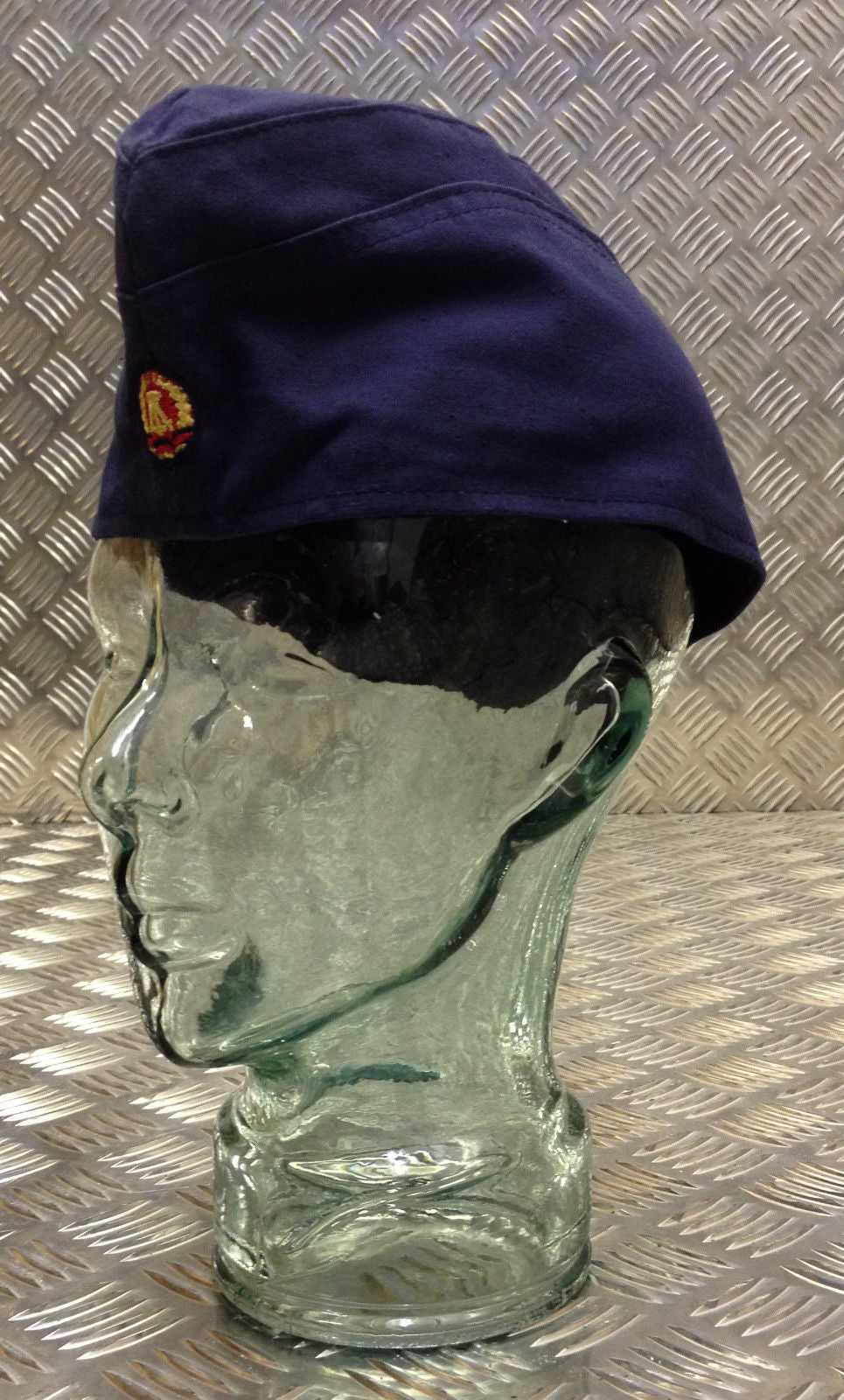 Genuine East German Army/Navy Flat Cap / Envelope/Forage Hat. Blue - All Sizes