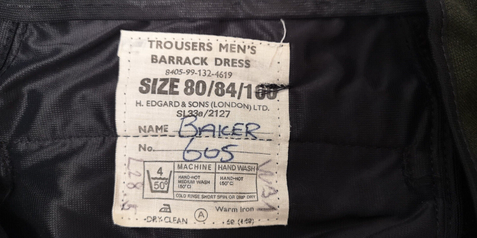 British Army Old Pattern Green Barrack Dress Trousers