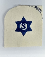 Steward Qualification Embroided Patch Genuine British Royal Navy Blue on White
