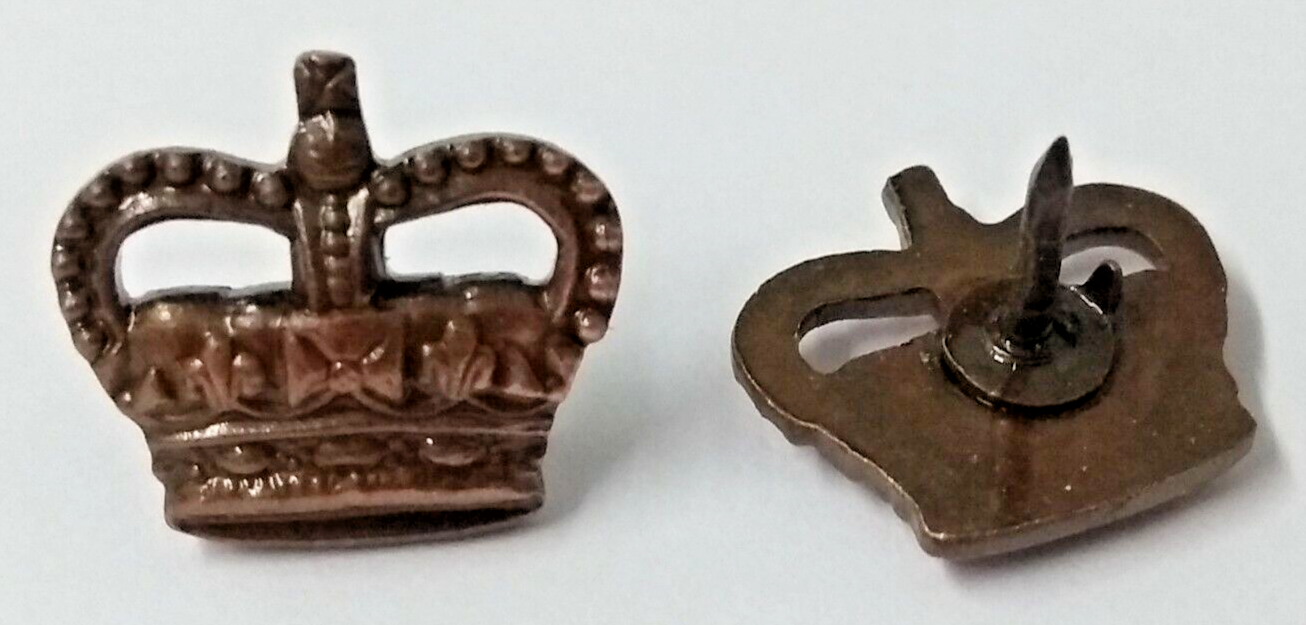 Shoulder Crowns Bronze 3/8" Subdued OFCs Crown 1 Pair NEW old Stock