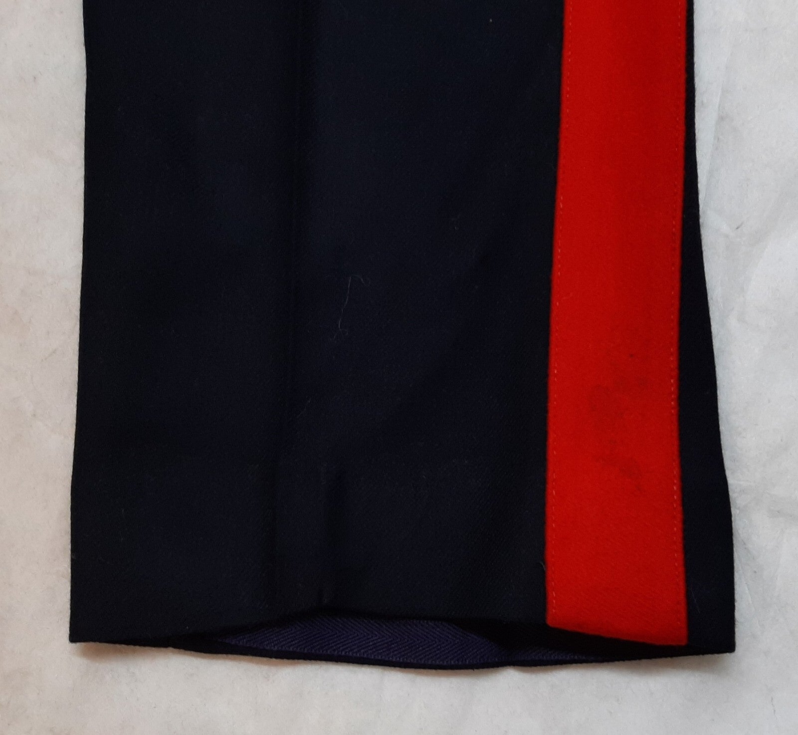 Vintage No1 Trousers British Dress Old Pattern 1 3/4" Red Stripes 1957